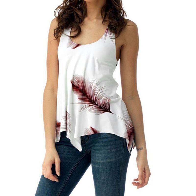 Elegant Women's Fashion Off Shoulder Tops With Spaghetti Strap And Floral Print