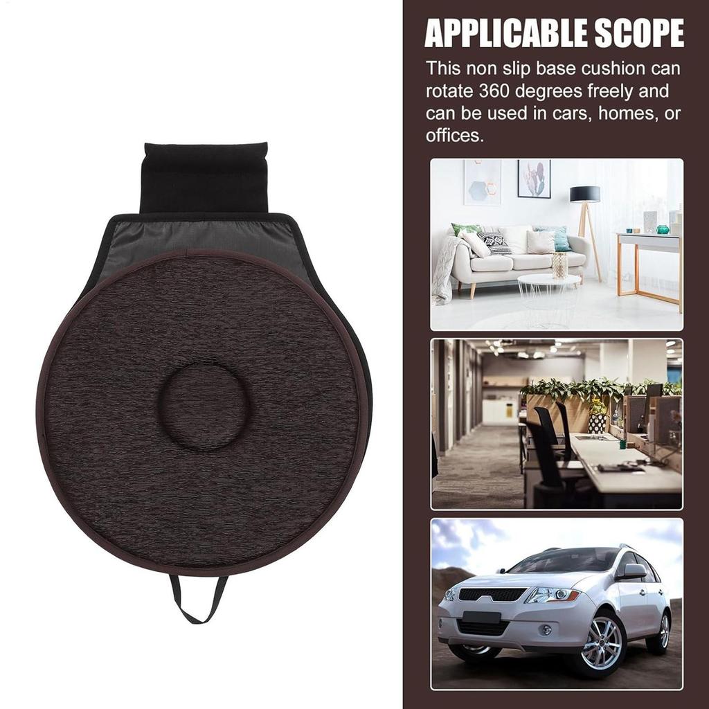 Swivel Seat Cushion 360 Degree Swivel Pad Rotating Car Seat Support Cushion for Senior Old Men Truck SUV Vehicle Lounge Office