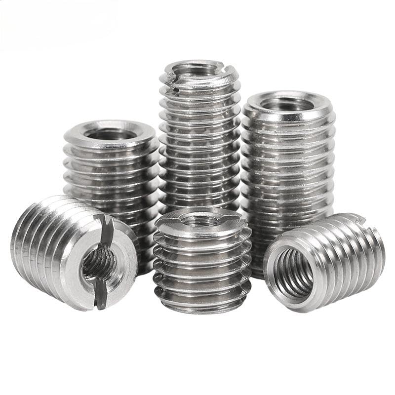 Korekaou Insert 10 Thread Conversion Stainless Recessed Thread Reduction Nuts Diameter Outer Diameter Length Nuts, Pieces, Adapter, Steel,