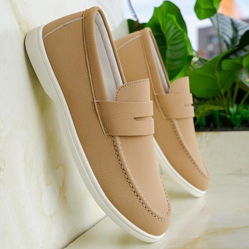 Breathable Bean Shoes England Style Lefebvre Fashion Casual Shoes Qing Men's Shoes Single Shoes Comfortable Trendy Minimalist Versatile Shoes