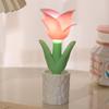 Yousheng Mini Lampe de Table LED Fleur Créative Veilleuse Florale avec Lumière Douce Alimentée par Batterie Décor de Bureau de Chevet Mignonne Lumière d'Ambiance pour Chambre