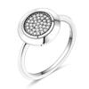 2023 Fashion Silver Plated Princess Tiara Crown Sparkling Love Heart Rings for Women Jewelry Anniversary Gift