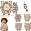 135 PC Cat-shaped Wooden Jigsaw Puzzle Unique Irregular Puzzle Pieces Game Birthday Xmas Gifts for Cat Lovers Home Decorations