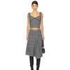 Vichy Style Miaou American Style Sexy Skinny Slimming Plaid Small Sling + Asymmetrical Skirt Two-piece Set