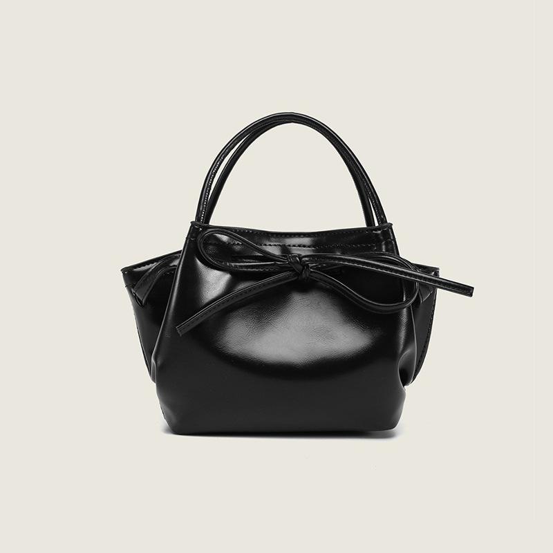 Korean Niche Portable Vegetable Basket Bag Women'S Spring Summer Fashion Bucket Bag Bow Messenger Bag