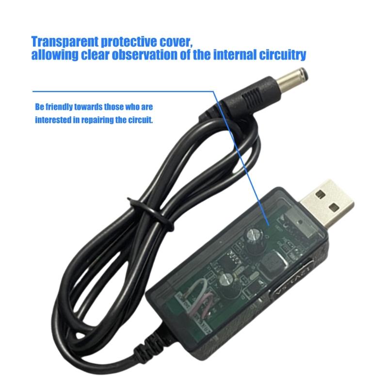 USB 5V To 12V 1.5A Voltages Boost Cable Step Up Power Cord Overcurrent Protections For Safe Routers Power Supply
