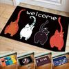 Cartoon Cat Pattern Mat Non-slip Easy To Clean Rug Wrinkle-Resistant Doormat Outdoor Entrance Floor Decorative Washable Carpet