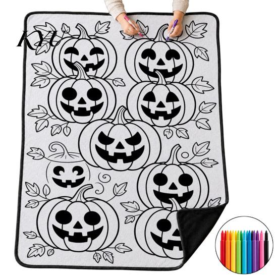 Einzigartige Geburtstagsgeschenke für sie Halloween DIY Maldecke mit 24 Stiften, Gestalte deine eigene Decke, Dekorative Wohnzimmerdecke, Geist Kürbis