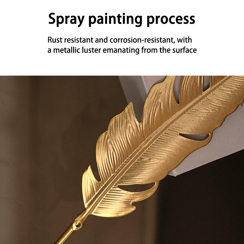 Nordischer Stil Leichter Luxus Metallhandwerk Kreative Heimdekorationen für Wohnzimmer Eingangsbereich Weinschrank Schmiedeeisen Ginkgoblatt