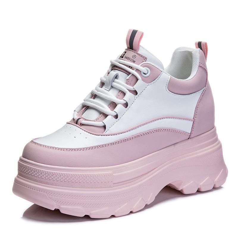 Inner Height Increase New Spring and Autumn Dad Shoes Platform Ins Sports and Leisure Shoes