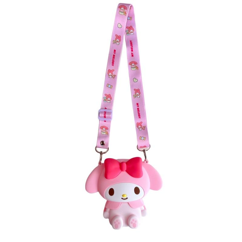 Q Uncle Autentica Borsa a Tracolla in Silicone 3D Jelly Kuromi Sanrio Piccola Dimensioni Carina e Adorabile Viola