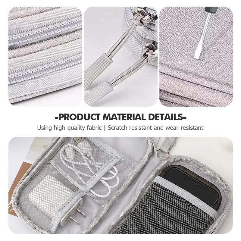 Digital Organizer Case Travel Zipper Charger Data Cable USB Bag For Mercedes Benz AMG W204 W205 W203 W211 W201 W210 W108 W124