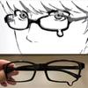 1/2pcs Y2K Anime Crying Dripping Tears Glasses Unisex Black Eyeglass Frame Retro Kawaii Fashion Halloween Cosplay Accessories