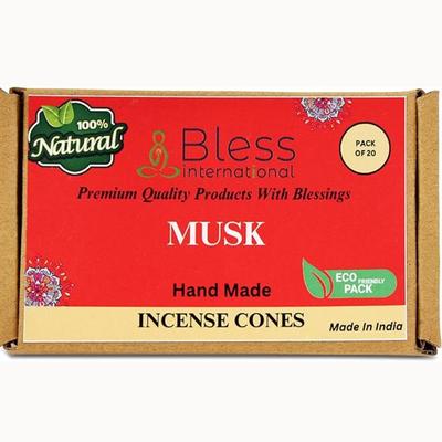 Μόσχος 100% Φυσικοί Κώνοι Θυμιάματος Χειροποίητοι, Βουτημένοι στο Χέρι, Χωρίς Οργανικά Χημικά για Καθαρισμό, Χαλάρωση, Θετικότητα