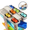 Mokkansha Slope Car Spinning Rainbow Looping Toy Extension Mini Baby Set of 6 Wooden Kindergarten Entry Fingertip Training Toy, Slider, Slope,