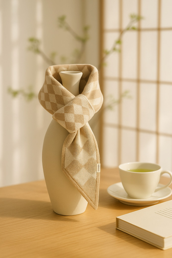 Damen-Schal aus gestrickter Wolle im koreanischen Stil, Frühling und Herbst, Kreuz, kurz, karierte Streifen, Schals, Winter, Halsbedeckung, Halstuch, All-Match-Kragenschal