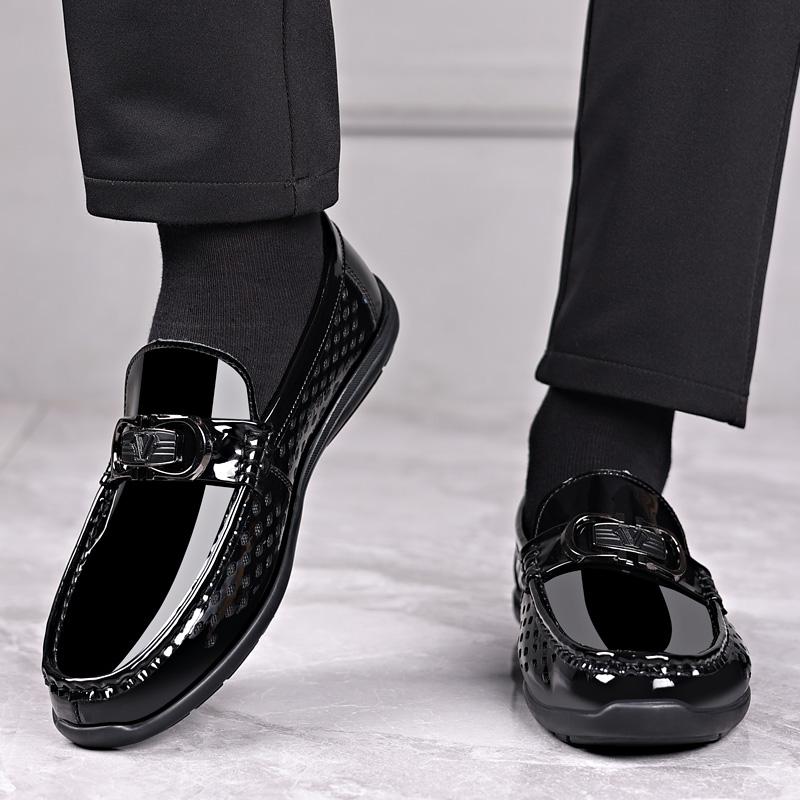 Fashion New Men Casual Shoes Luxury Wedding Hollow Out Formal Dress Boat Shoes for Man Slip-on Walking Flats Male Breathable Loafers