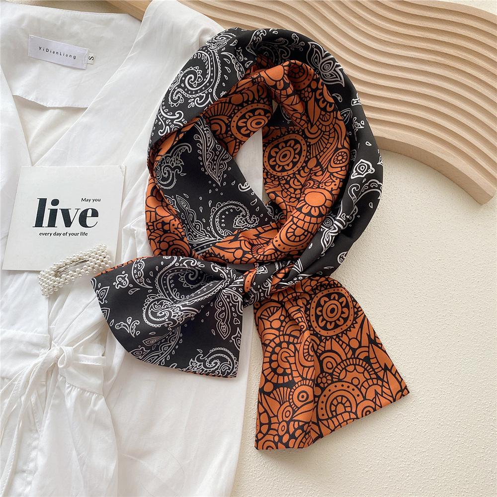 Silk Scarf for Women - Elegant Spring & Autumn Design, Lightweight & Fashionable
