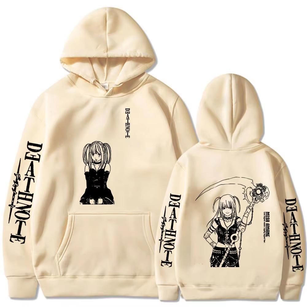Anime Death Note Misa Amane Unisex Gothic Long Sleeve Loose Hoodie Streetwear Women And Men T-shirt