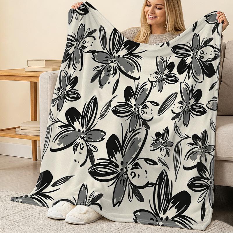 Flannel Blanket Lightweight, Soft & Warm, Perfect for Home, Couch Naps, Window Seat Decor, Ideal for Christmas & Halloween