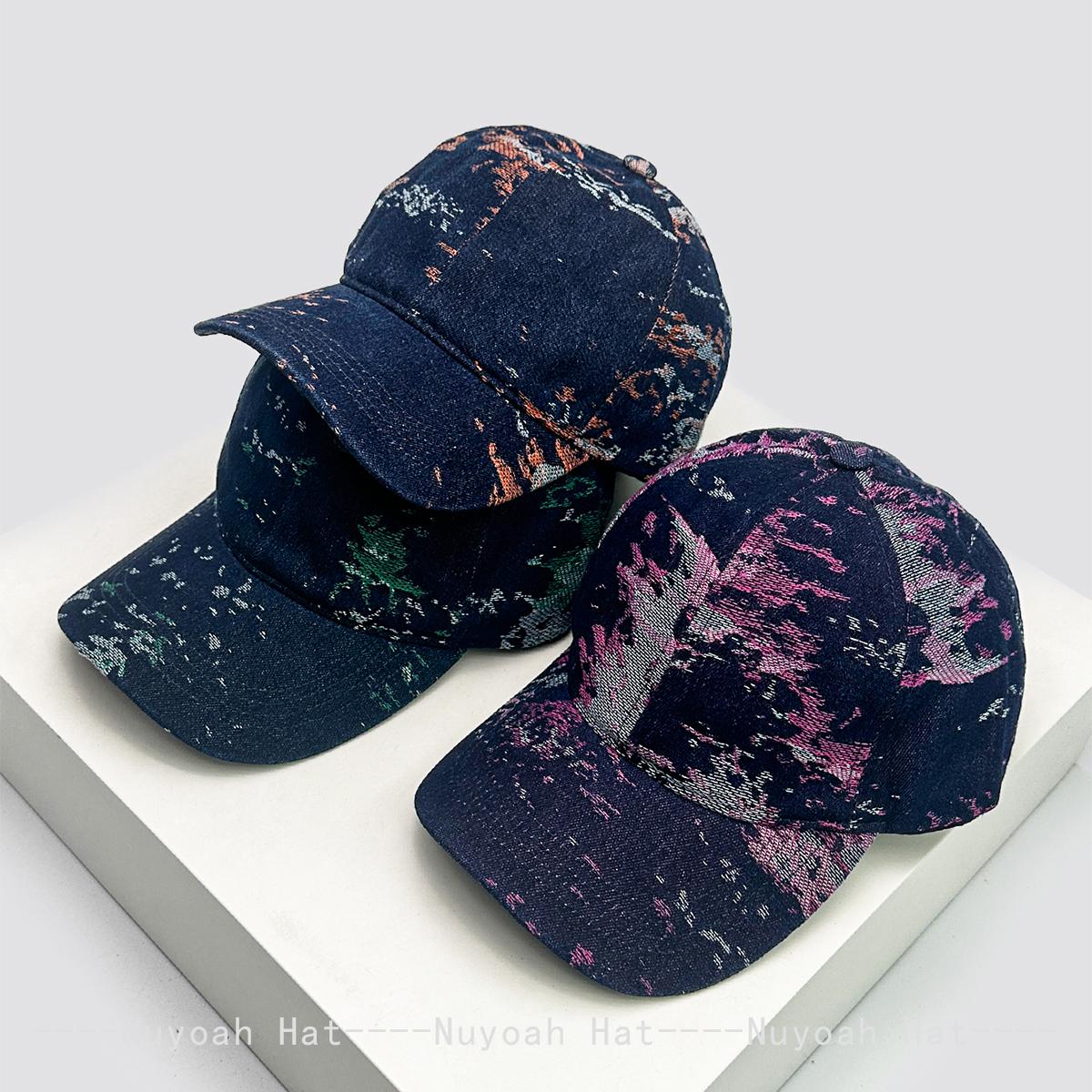 Yiran Bag Women's New Men Personal Irregular Pattern Baseball Hats Sunshade Travel Versatile Outdoor Peaked Caps Retro Fashion Ins Casual 52-60Cm