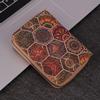 Retro Wood Grain Bohemian Wallet: Multifunctional Short Ladies’ Card Holder Bag