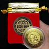 1Pcs 2027 Year Of The Sheep Wealth-Bringing Money Mother Lucky Coin Red Cloth Bag With Prosperous Three Sheep