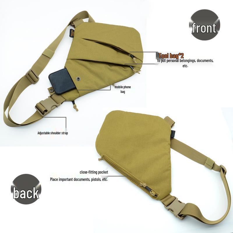 Men's Anti-Theft Crossbody Bag: Single-Shoulder, Multi-Functional Tactical Chest and Waist Bag for Outdoor Leisure.
