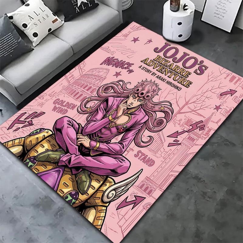 Jojos Bizarre Adventure Teppich Teppich für Wohnzimmer Schlafzimmer Zuhause Sofa Dekoration Kinder Spielen Rutschfeste Bodenmatte
