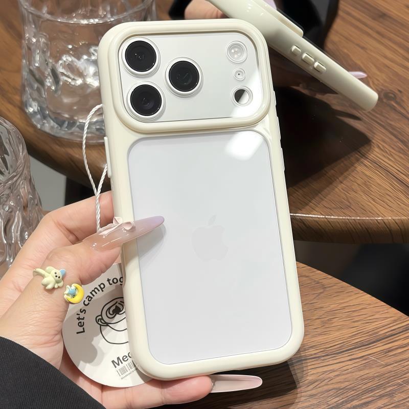Creative DIY large window for Apple 17 mobile phone case 16/15/13 transparent ins wind 14 protective case premium 12
