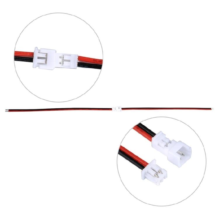 1.25mm JST 2Pin Electrical Connector 3A Rating Corrosion Resistant For Automotive Electronics Equipment DIY Projects