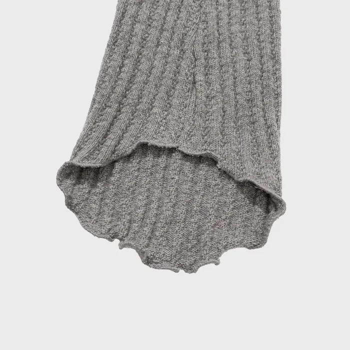 LACE LONG KNIT WARMER(GREY)