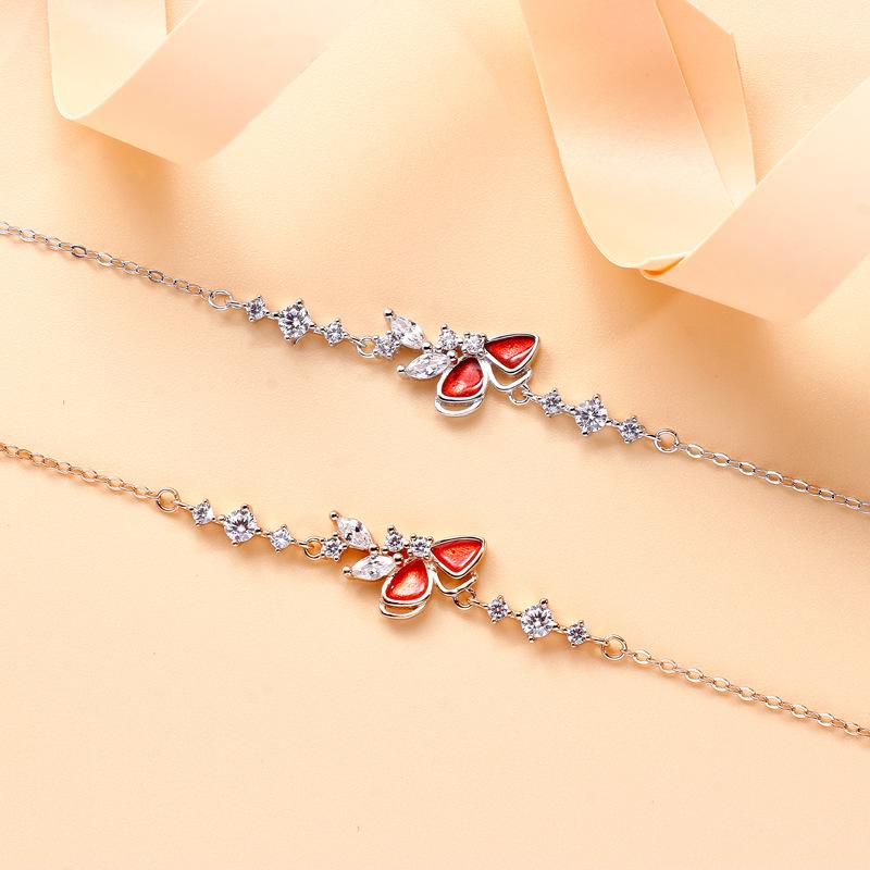 Niche Design Butterfly Bracelet Jewelry Ins Mori Korean Fashion Women's Diamond-encrusted Bracelet Jewelry