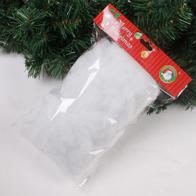 NUCHI White Cotton Christmas Tree Ornaments and Window Display Decorations
