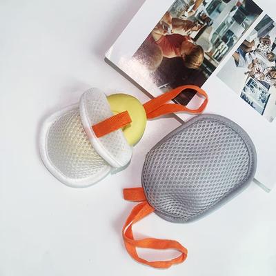 Rede Espumante para Limpeza de Banho Saco de Sabão de Dupla Face Esponjas Esfoliantes para o Corpo Bolso de Sabão de Malha para Banheiro