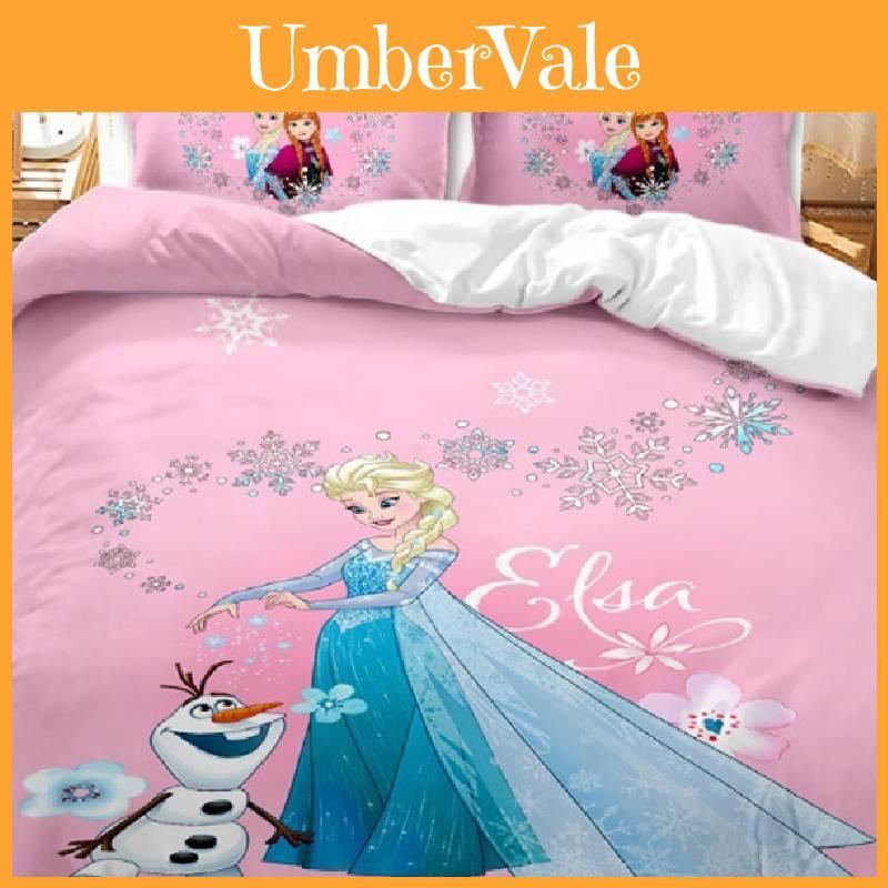 Frozen Flannel Duvet Cover Set For Bedroom Decor And Gift