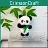 Lovely Soft Plush Panda Keychain Unique Bamboo Leaf Design Great For Souvenirs