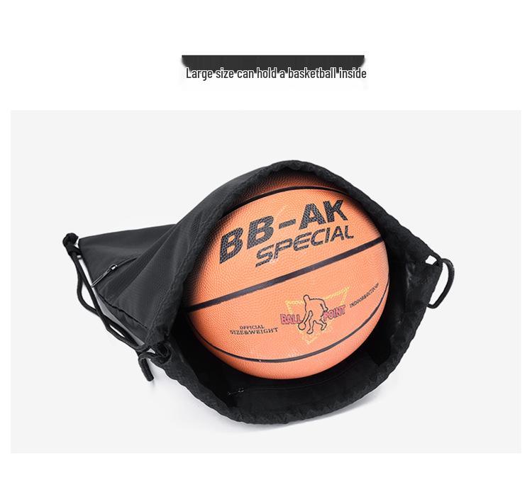 Sports Drawstring Backpack: Large Capacity for Basketball & Football, Unisex, Lightweight & Simple Design