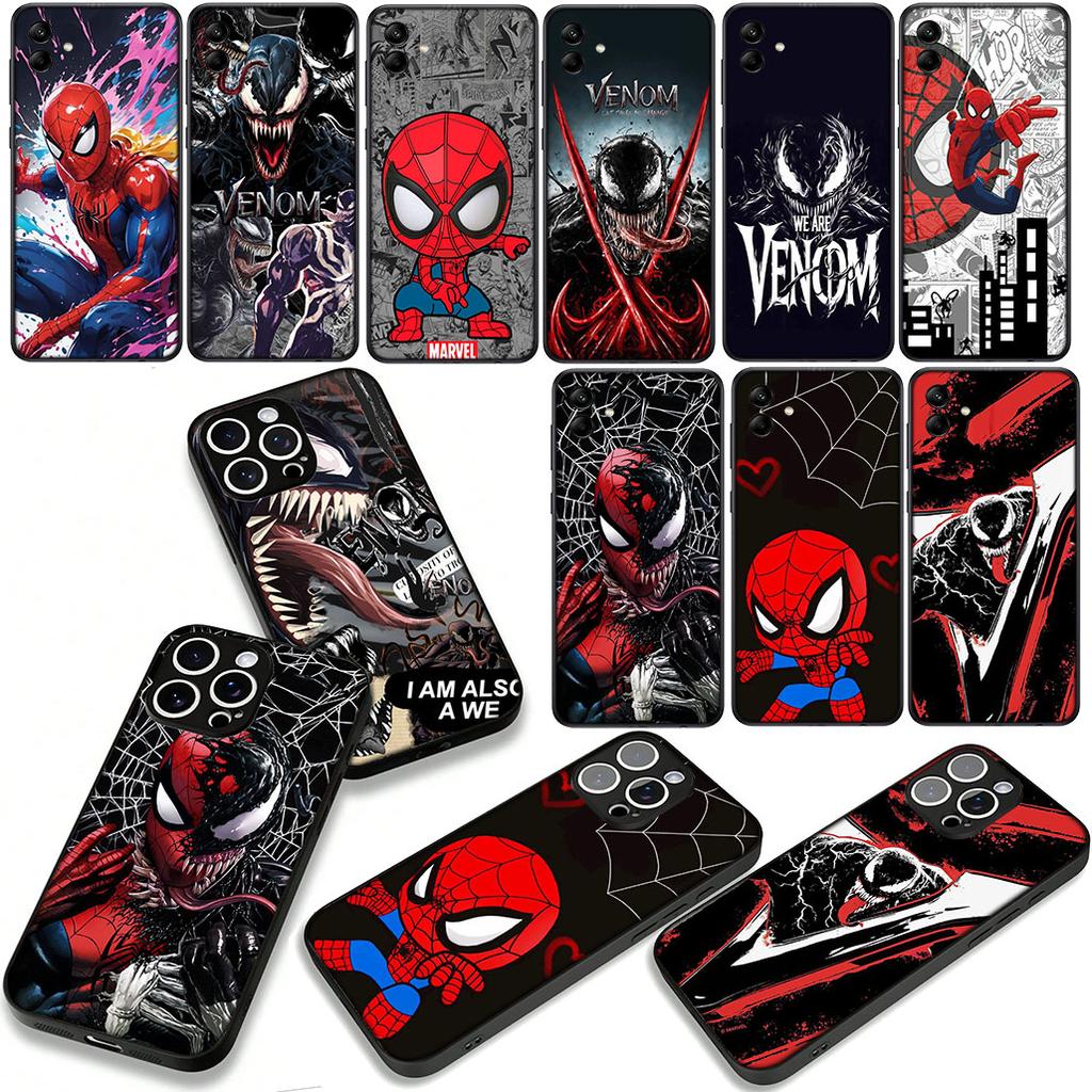Hülle für Samsung Galaxy S25 S23 S22 S24 FE Ultra Plus A56 A05 A06 A15 A16 A57 S7 Edge Case Spider-Man Marvel Venom Spiderman