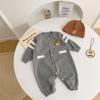Frühlings- & Herbst Baby Strampler im koreanischen Stil - Strick-Jumpsuit für Säuglinge zum Ausgehen & Krabbeln