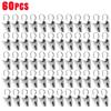 60/10Pcs Stainless Steel Curtain Clips With Hooks Heavy Duty Hanging Clamps Window Curtain Hook Clips For Home Decoration Crafts