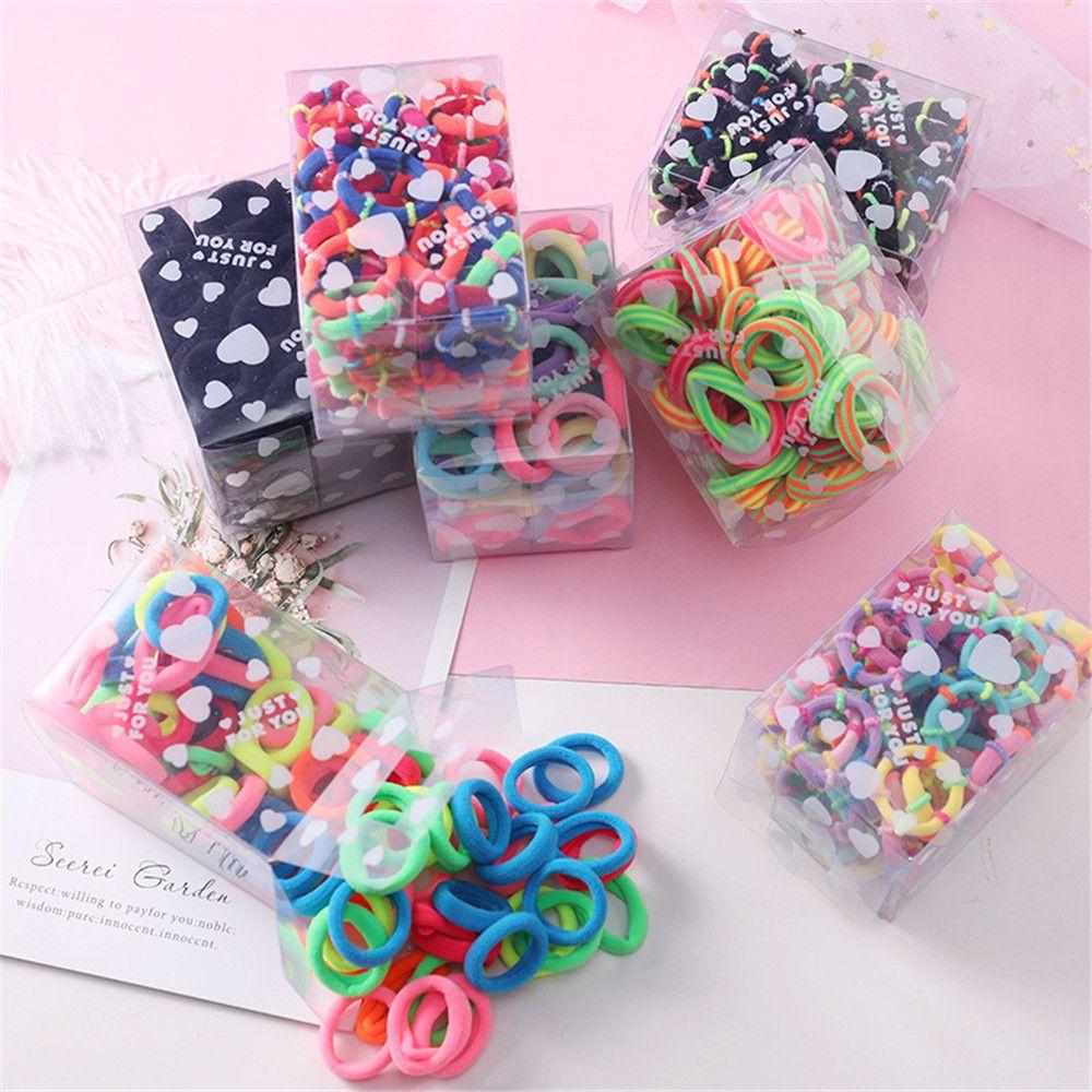 For Girls Kids Hair Accessories Scrunchie Soft Rubber Bands Ponytail Holder Elastic Hair Bands