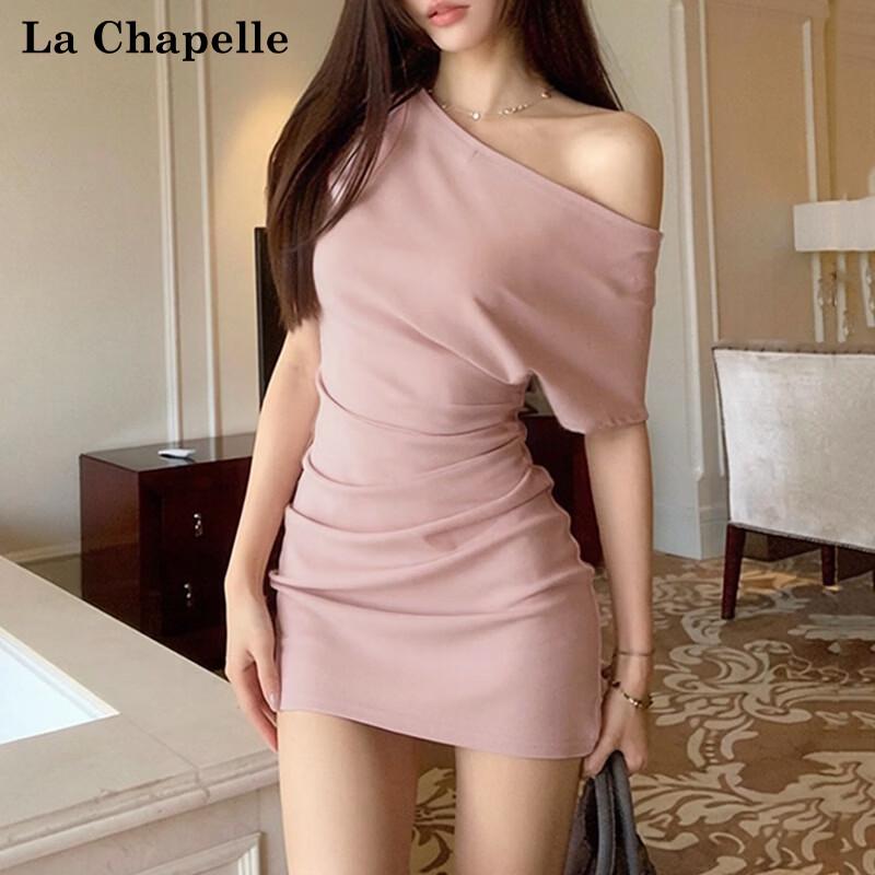 La Chapelle Women s Summer Off-Shoulder Bodycon Mini Dress M