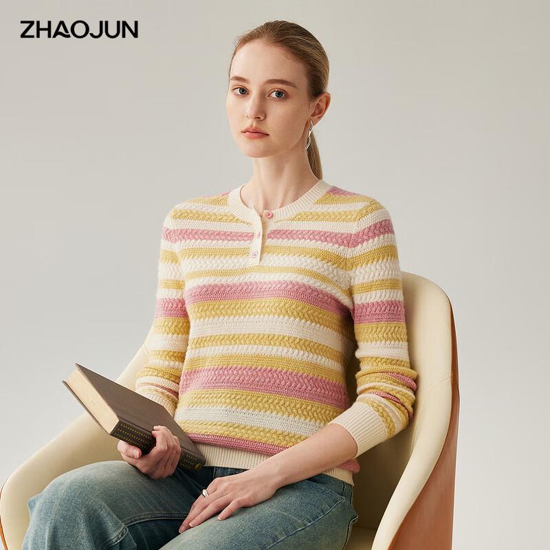 

Zhaojun Women s 100% Cashmere Cable Knit Sweater L