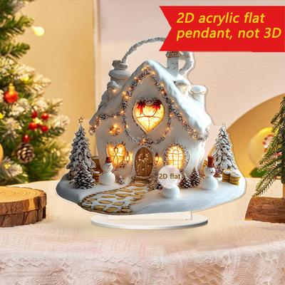 2D Acryl Ornament Kunstwerk Weihnachts-Pest Dekoration für Wohnzimmer Schlafzimmer Schrank