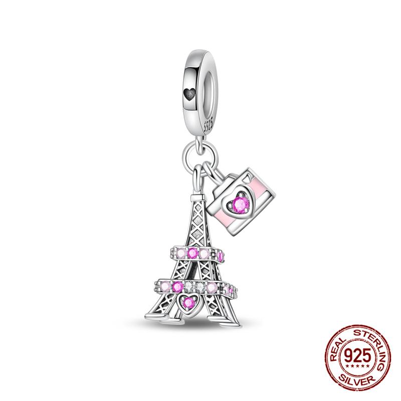 Winter Series Ski Polar Bear Snowman Charms Fit Original Bracelet DIY Jewelry Making Women Gift 100% 925 Silver