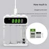 USB Type C Port NiMH Battery Charging Dock 4 Slots LCD Screen for 2A and 3A Rechargeable Batteries 1800mA 900mA Output