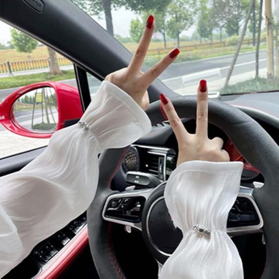 Armstulpen zum Autofahren, einfache, durchsichtige, hautberührende Armschützer zum Fahrradfahren, UV-Schutz, coole Armstulpen, Armstulpen zum Autofahren, Fahrradzubehör