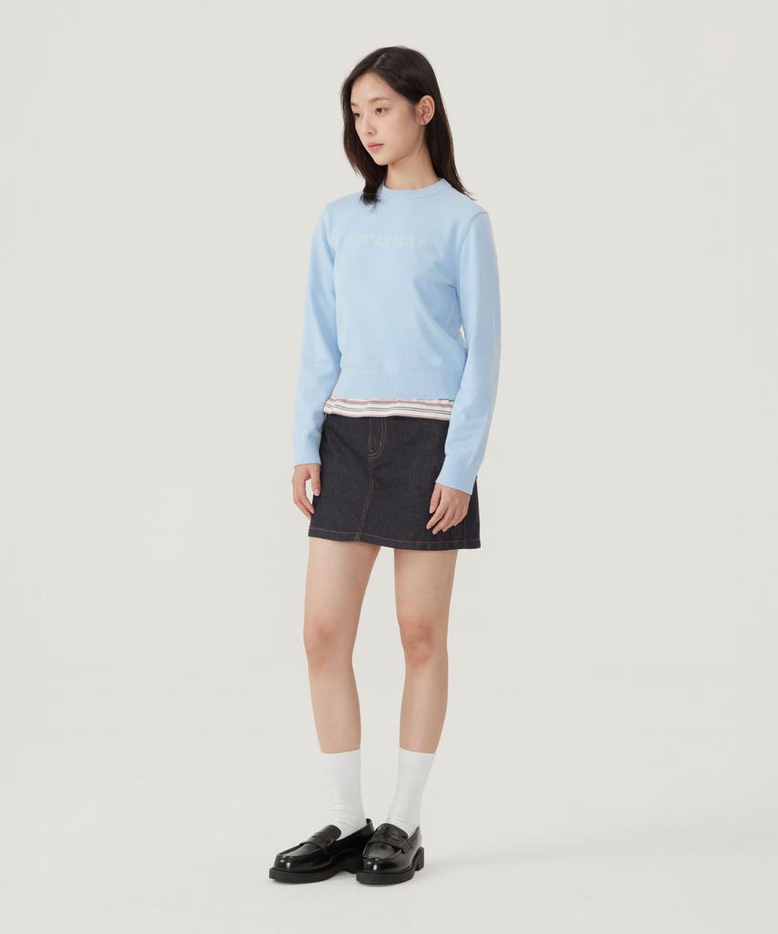 COVERNAT WOMAN Cooper Logo Knit Melange Grey