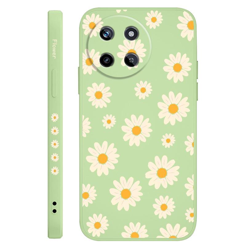 

Corrugated Daisy Phone Case For OPPO Realme 11 10 9 9i 8 8i 7 Pro Plus C35 C21Y C25Y C25 4G 5G Liquid Silicone Cover Realme 11 ProPlus
